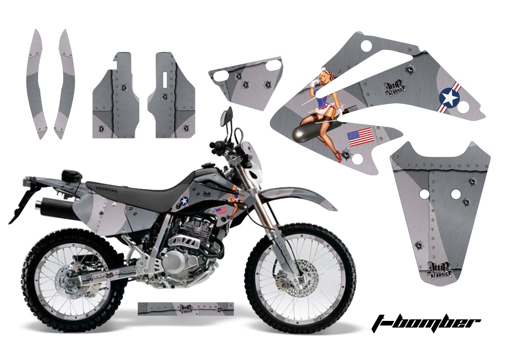 Honda XR 250 SM Graphic Kit t bomber silver